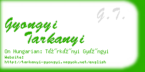 gyongyi tarkanyi business card